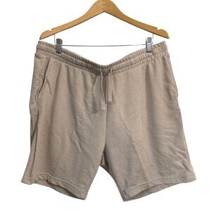 H&M Beige Mens Regular Fit Cotton-Blend Shorts XXL